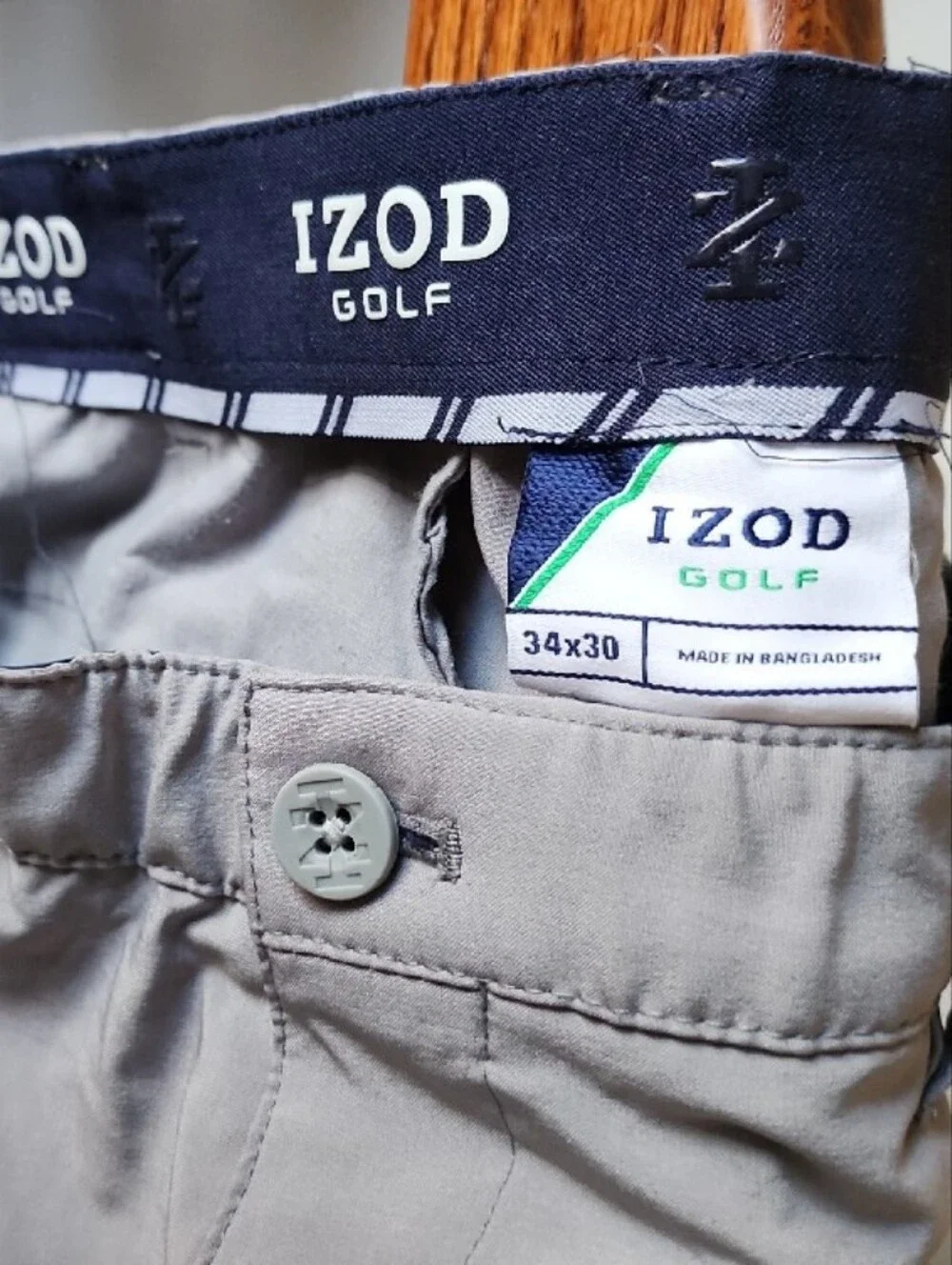 Izod Light Gray Chinos - Straight Fit Golf 34x30